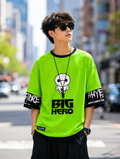 Kids Boys Cotton Blend Graphic Print Round Neck T-Shirts