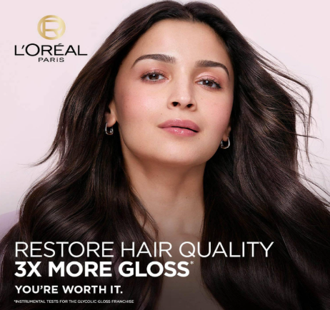 L’Oréal Paris Glycolic Gloss Shine Boosting Shampoo, powered by 3% Glycolic Acid, for dull hair, restores hair quality for gives 3x more gloss, 340ml