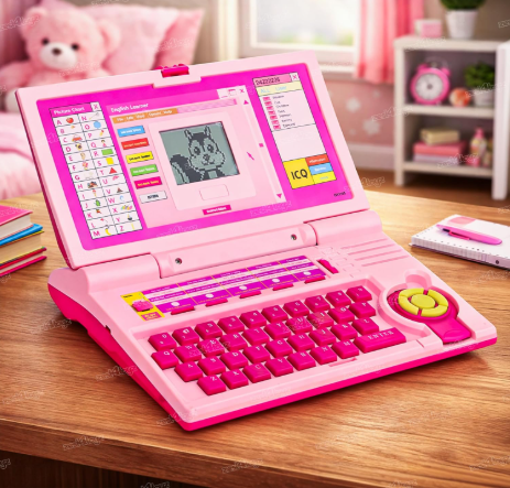 Urban Tots Kids Educational English Learning Laptop Toy with Keyboard & Mouse | Teaches Alphabets, Words, Numbers, Music & Games | Interactive Computer Learning Toy for Boys & Girls Age 3+